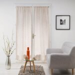Douceur d'intrieur - paire droite passe tringle 2 x 70 x 200 cm voile tisse milza beige