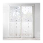 Douceur d'int�rieur - paire droite passe tringle 2x70x240 cm voile sable fils chenille chenilla gris