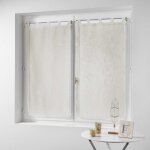 Ac - deco - paire de rideaux voilages - effet lin naturel 60x160 cm
