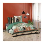 Douceur d'int�rieur - parure 3 p. 260 x 240 cm imprime 42 fils dessin place terra nova