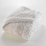 Douceur d'intrieur - plaid 125x150 cm - imitation fourrure / sherpa - blanc