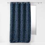 Douceur d'intérieur - rideaux à 8 oeillets en jacquard 'rosalina' à motifs fleuris - bleu - l 260 x l ... Douceur d'intérieur - rideaux à 8 oeillets en jacquard 'rosalina' à motifs fleuris - bleu - l 260 x l ...