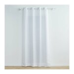 Bricoline - rideau a oeillets 140 x 260 cm polyester + fils m�tallis�s zeline blanc