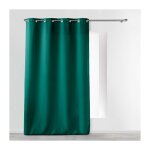Douceur d'intérieur - rideau grande hauteur à ?illets 140 x 280 cm ? polyester uni essentiel emeraude ... Douceur d'intérieur - rideau grande hauteur à ?illets 140 x 280 cm ? polyester uni essentiel emeraude ...
