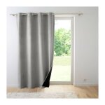 Douceur d'int�rieur - rideau isolant et thermique en velours gris 140x260 cm