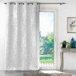 Douceur d'intérieur - rideau occultant en velours à 8 oeillets 'melodie' - blanc - 135 x 240 cm - livraison ... Douceur d'intérieur - rideau occultant en velours à 8 oeillets 'melodie' - blanc - 135 x 240 cm - livraison ...