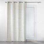 Douceur d'int�rieur - rideau occultant � 8 oeillets 'analia' en velours � motifs en relief - blanc - ...