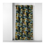 Douceur d'intérieur - rideau a oeillets 140 x 240 cm coton imprimé panazio bleu - jaune Douceur d'intérieur - rideau a oeillets 140 x 240 cm coton imprimé panazio bleu - jaune