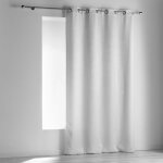 Douceur d'intérieur - rideau a oeillets 140 x 240 cm occultant velours frappe opacia blanc Douceur d'intérieur - rideau a oeillets 140 x 240 cm occultant velours frappe opacia blanc