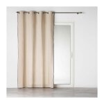 Douceur d'int�rieur - rideau biais noir en polycoton ecru 140x240 cm