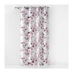 Rideau a oeillets 140 x 240 cm velours imprime velvet flower blanc