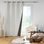 Homemaison - rideau isolant doubl� polaire naturel 140x260 cm