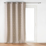 Douceur d'int�rieur - rideau � oeillets (140 x 260 cm) eclat taupe, occultant imprim� m�tallis�