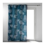 Homemaison - rideau a oeillets 140 x 260 cm polyester imprime esquisse bleu Homemaison - rideau a oeillets 140 x 260 cm polyester imprime esquisse bleu