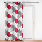 Bricoline - rideau � formes g�om�triques rouge 140x260 cm
