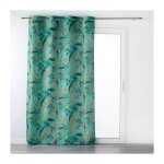 Douceur d'intérieur - rideau a oeillets 140 x 260 cm polyester imprime panis bleu Douceur d'intérieur - rideau a oeillets 140 x 260 cm polyester imprime panis bleu