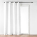 Douceur d'int�rieur - rideau a oeillets 140 x 260 cm velours � relief verra blanc