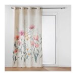 Bricoline - rideau a oeillets 140 x 260 cm polyester / lin imprime aquarellis