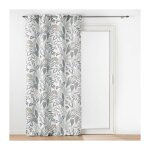 Rideau a oeillets grande hauteur 140 x 280 cm polyester iprim� tilda blanc