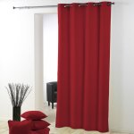 Douceur d'intérieur - rideau grande hauteur à ?illets 140 x 280 cm ? polyester uni essentiel rouge Douceur d'intérieur - rideau grande hauteur à ?illets 140 x 280 cm ? polyester uni essentiel rouge