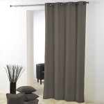 Homemaison - rideau grande hauteur à ?illets 140 x 280 cm ? polyester uni essentiel taupe Homemaison - rideau grande hauteur à ?illets 140 x 280 cm ? polyester uni essentiel taupe