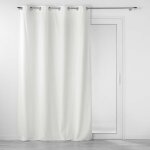 Douceur d'int�rieur - rideau d'ameublement en velours relief� blanc 140x260 cm