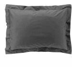 Douceur d'int�rieur - taie d'oreiller rectangle 50x70 cm - percale 100% coton - anthracite