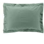 Douceur d'int�rieur - taie d'oreiller vp 50 x 70 cm percale uni 78 fils percaline + p. bourdon tilleul ...