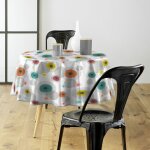 Douceur d'int�rieur - nappe ronde en pvc imprim� cercles 'feria' - multicolore - d 160 cm - livraison ...