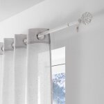 Douceur d'intrieur - tringle extensible en kit complet (120  210 cm) 'tropi' - couleur: blanc