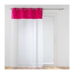 Douceur d'int�rieur - voilage grande hauteur a oeillets 140 x 280 cm velours phosphorescent moonlight ...