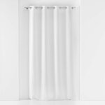 Douceur d'int�rieur - voilage � oeillets petite hauteur 140 x 180 cm voile tiss� soane blanc