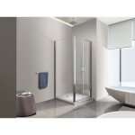Nala - douche de 6 mm avec un paroi fixe laterale et porte type saloon (receveur non inclu) - 87, 5 - ... Nala - douche de 6 mm avec un paroi fixe laterale et porte type saloon (receveur non inclu) - 87, 5 - ...