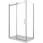Giorgy - douche de 8 mm h. 190 avec un paroi fixe et une porte coulissante (receveur non inclu)? 70 fixe ...