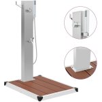 Douche d'ext�rieur avec receveur de douche wpc acier inoxydable vidaxl