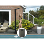 Ubbink - douche solaire 35 l solaris premium led + plancher solaire anthracite