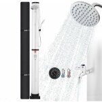 Douche solaire 40 l avec douchette & thermomètre température de l'eau jusqu'à 60°c douche de piscine ... Douche solaire 40 l avec douchette & thermomètre température de l'eau jusqu'à 60°c douche de piscine ...