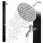 Douche solaire zelsius mackay 35 litres, noir avec robinet et douche de pied jusqu' 60 c max.
