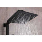 Douche de t�te abs 3030tb noir - 22, 5 x 22, 5 x 1 cm - bernstein