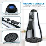 Douchette evier cuisine robinet 360 degres, 3 modes embout robinet cuisine avec aerateur, mitigeur evier ...
