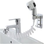 Douchette � main douche portable lavabo tuyau anti - calcaire camping cl� 8826