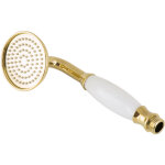 Douchette r�tro en or paulgurkes avec t�te en c�ramique