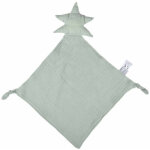 Doudou mouchoir b�b�  �toile  46cm vert c�ladon