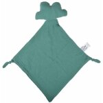 Doudou mouchoir b�b�  nuage  46cm vert fonc�
