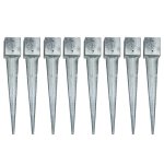 Estexo - douilles  chocs ancrages au sol 8x 121x121x750mm douilles  sol impact carres