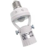 Douille de lumi�re avec d�tecteur de mouvement, adaptateur d'ampoule � vis e27, contr�le de la lumi�re ...