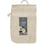 2 gants de toilette 15x21 cm - 500g / cm� - lin