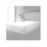 Cache sommier plateau 3 plis 140x190 cm blanc - blanc