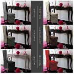 Housse de chaise - noeud � l'arri�re - diff�rents coloris - noir