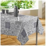 Nappe - toile cirée - rectangle - 140 x 240 cm - persane, mosaïque - gris Nappe - toile cirée - rectangle - 140 x 240 cm - persane, mosaïque - gris